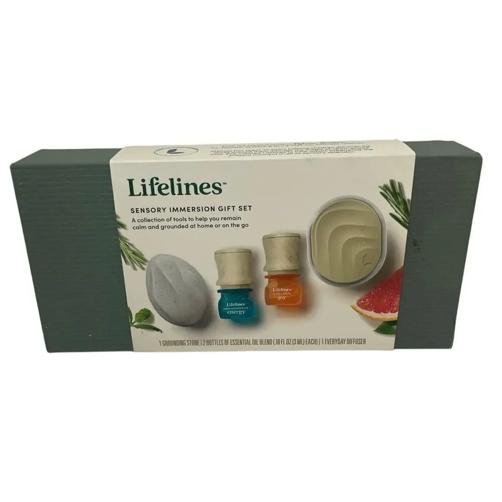 LIFELINES STRESS RELIEF GIFT SET IMMERSION SPA ESSENTIAL OIL BLEND DIFFUSER